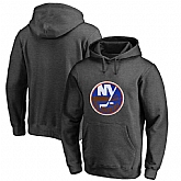 Men's Customized New York Islanders Dark Gray All Stitched Pullover Hoodie,baseball caps,new era cap wholesale,wholesale hats